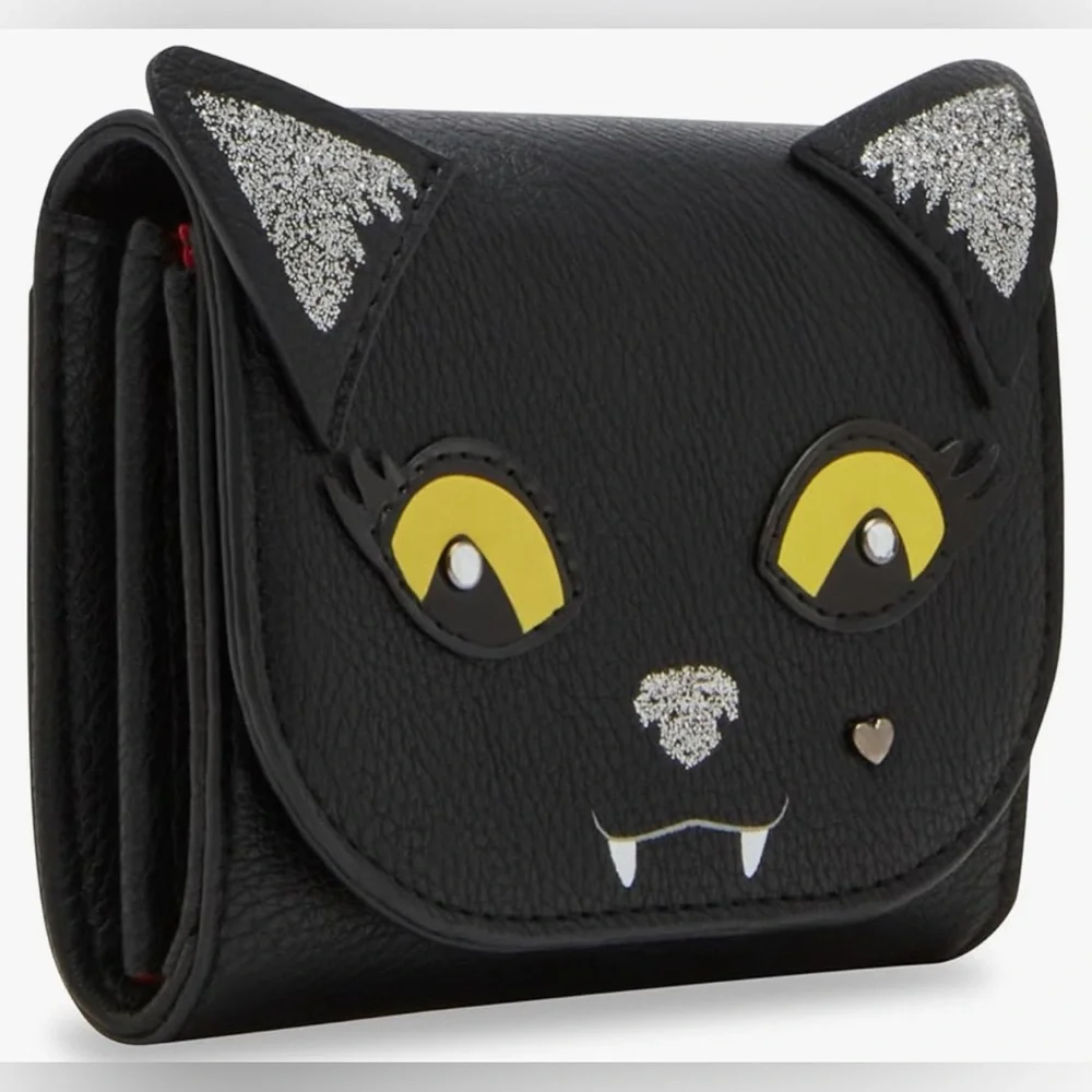 🩶BETSEY JOHNSON BLACK CAT BIFOLD WALLET - NWT🩶